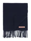 Acne Studios fringed wool scarf - Blue