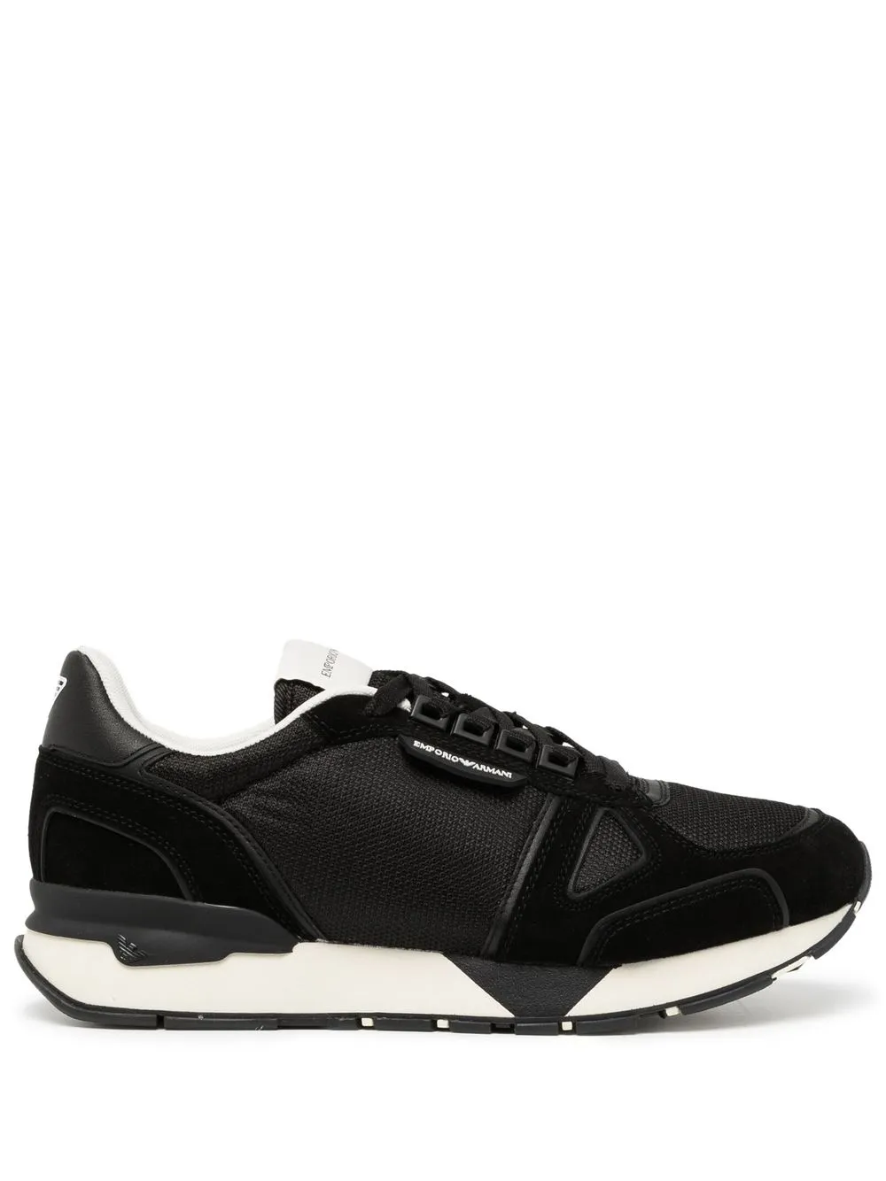 

Emporio Armani tenis runner con agujetas - Negro