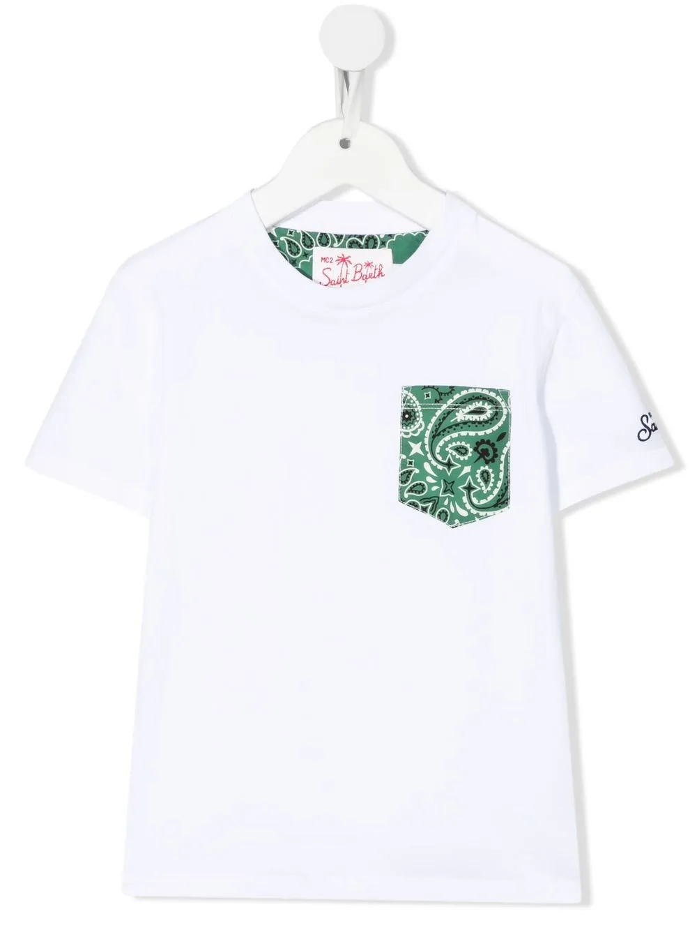Mc2 Saint Barth Teen Paisley-print T-shirt In White