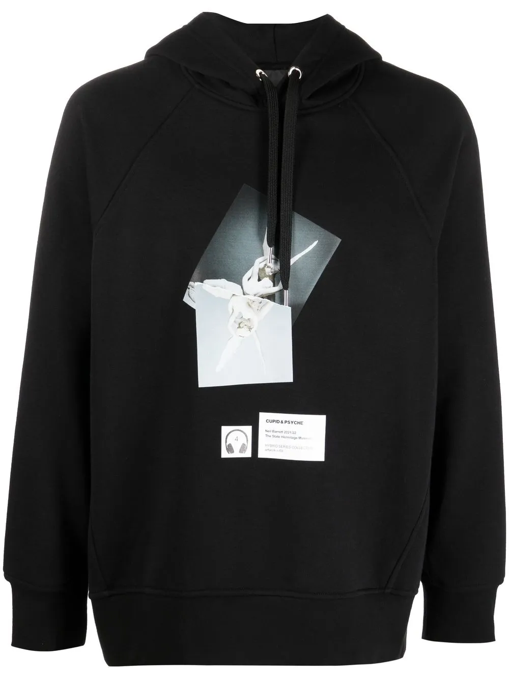 

Neil Barrett hoodie con estampado gráfico - Negro