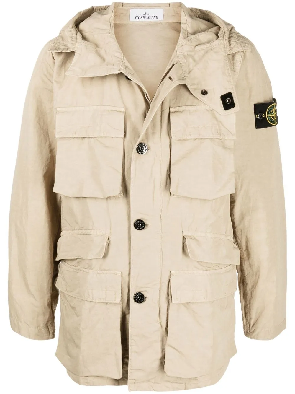 

Stone Island chamarra con capucha y distintivo Compass - Neutro