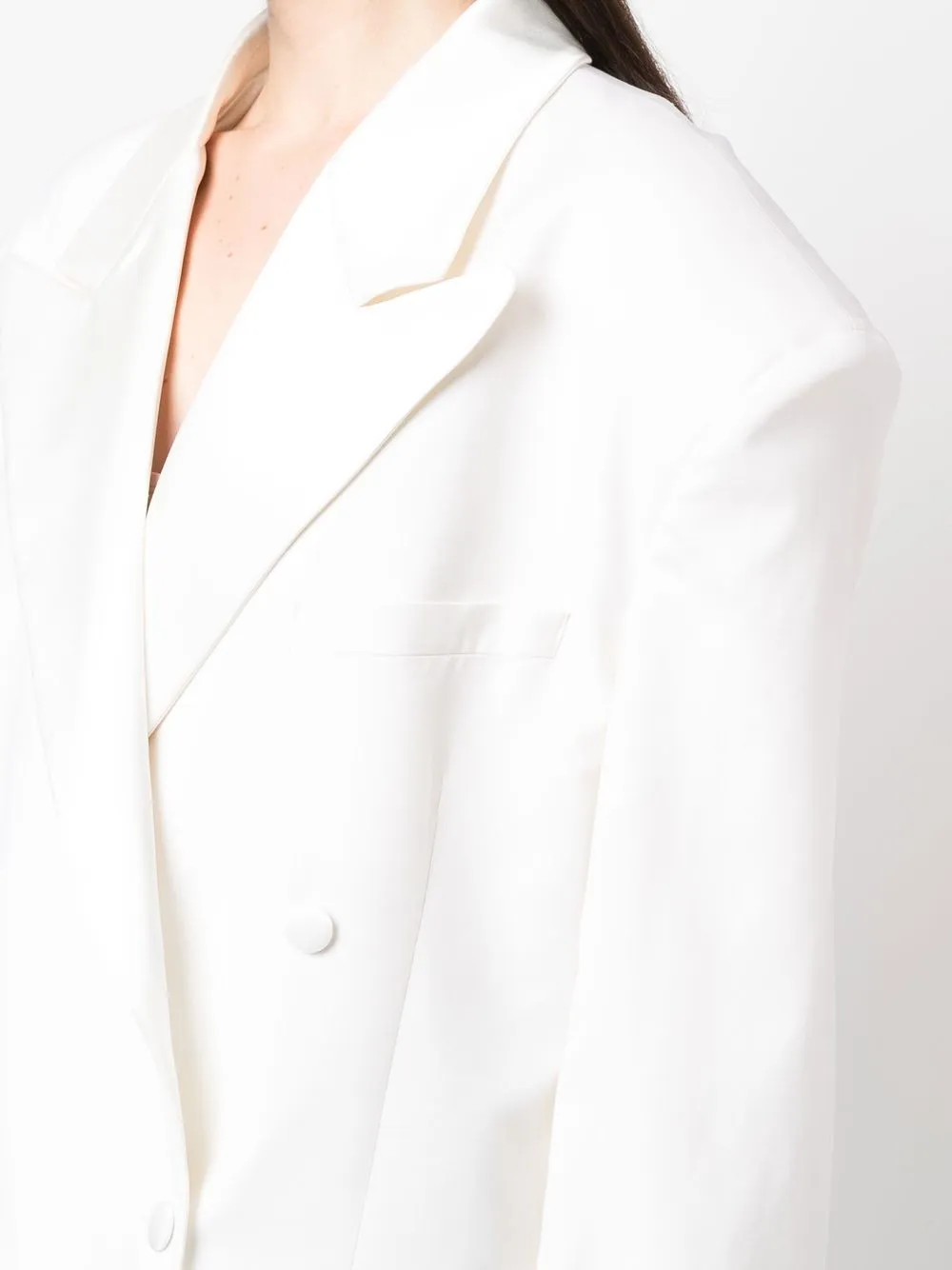 Almaz Double-breasted Oversized Blazer In Neutrals