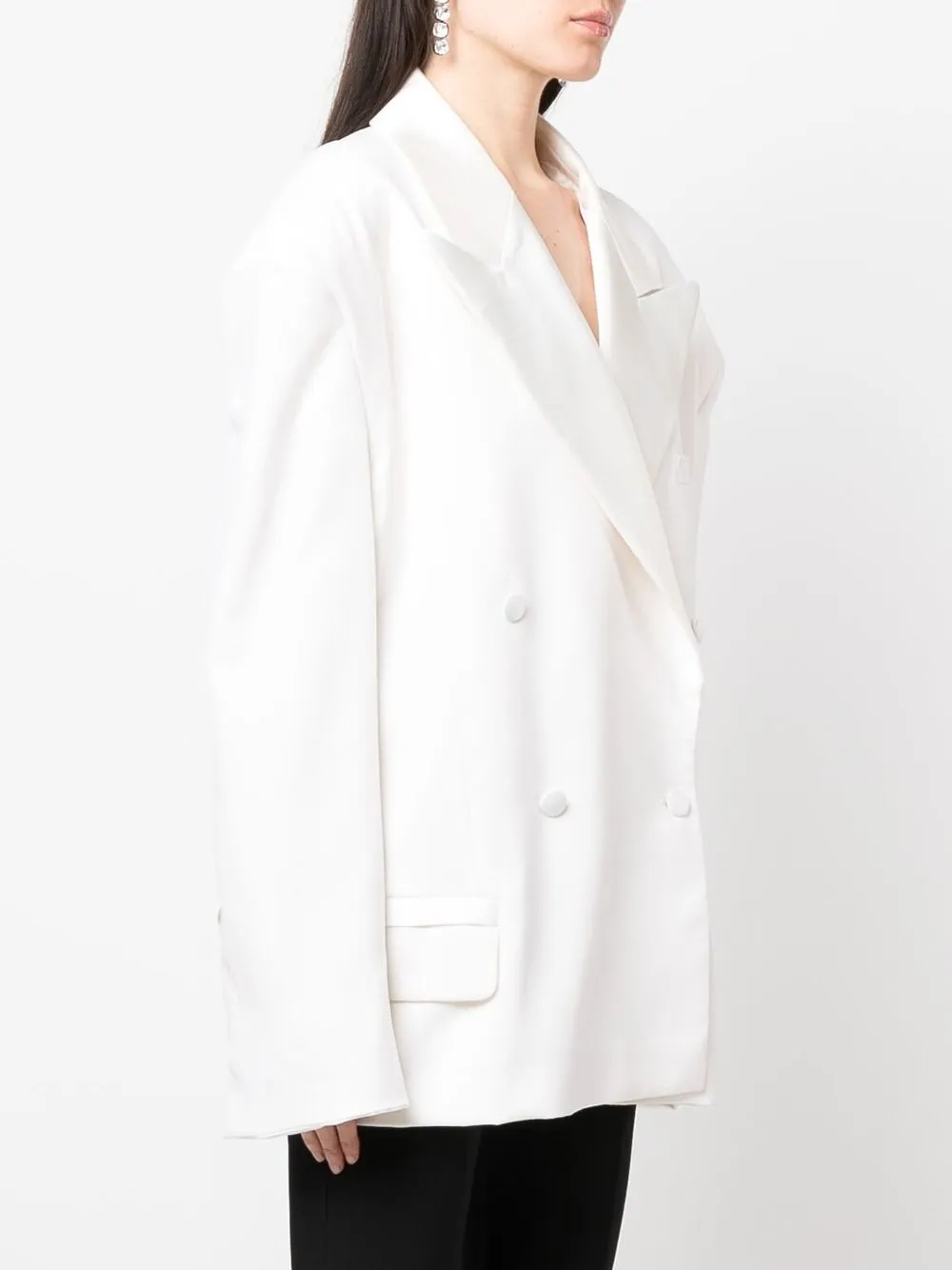 Almaz Double-breasted Oversized Blazer In Neutrals