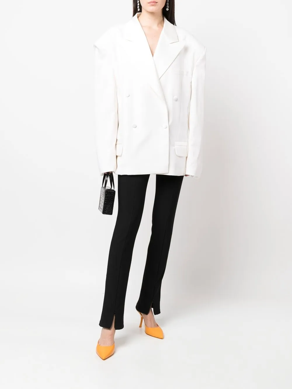 Almaz Double-breasted Oversized Blazer In Neutrals