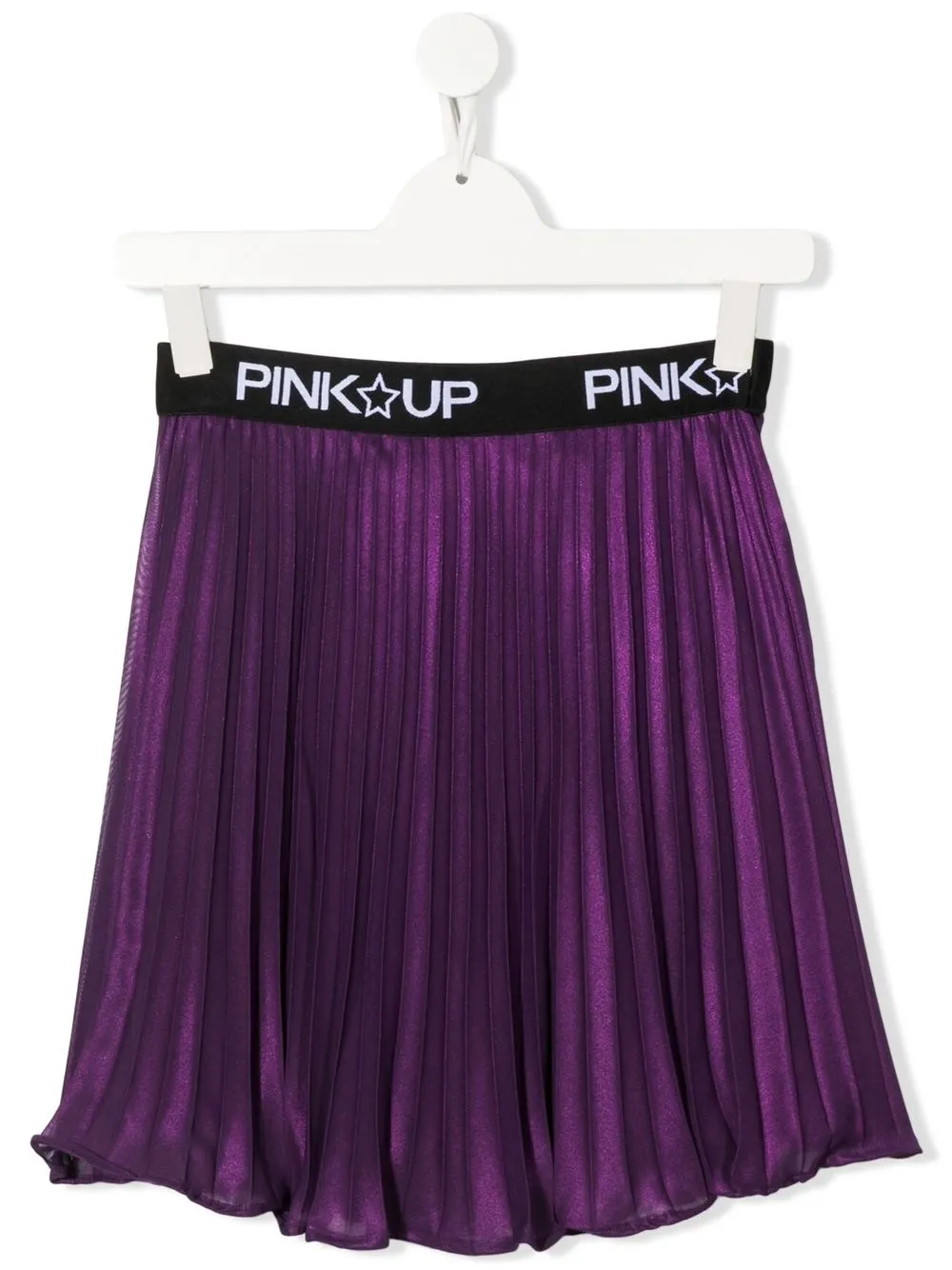 

Pinko Kids TEEN logo-waist plissé skirt - Purple