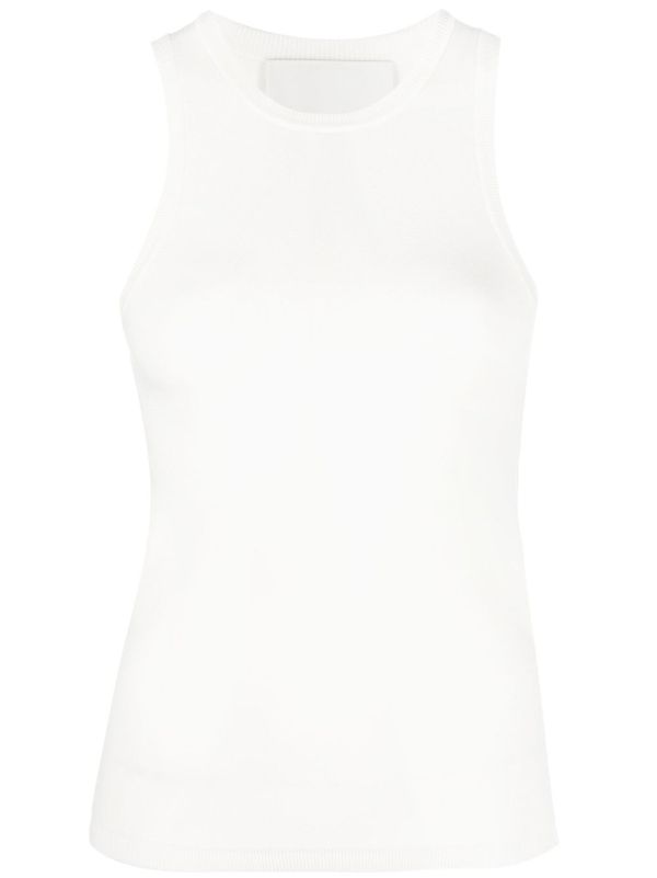 White scoop deals neck vest