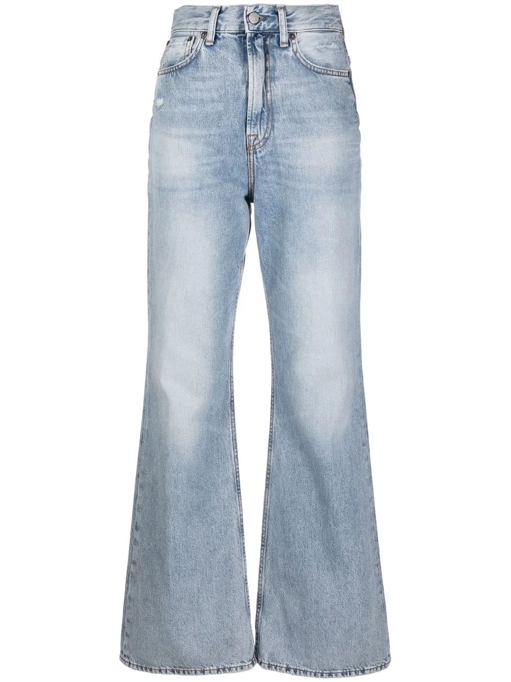 

Acne Studios jeans anchos de tiro alto - Azul