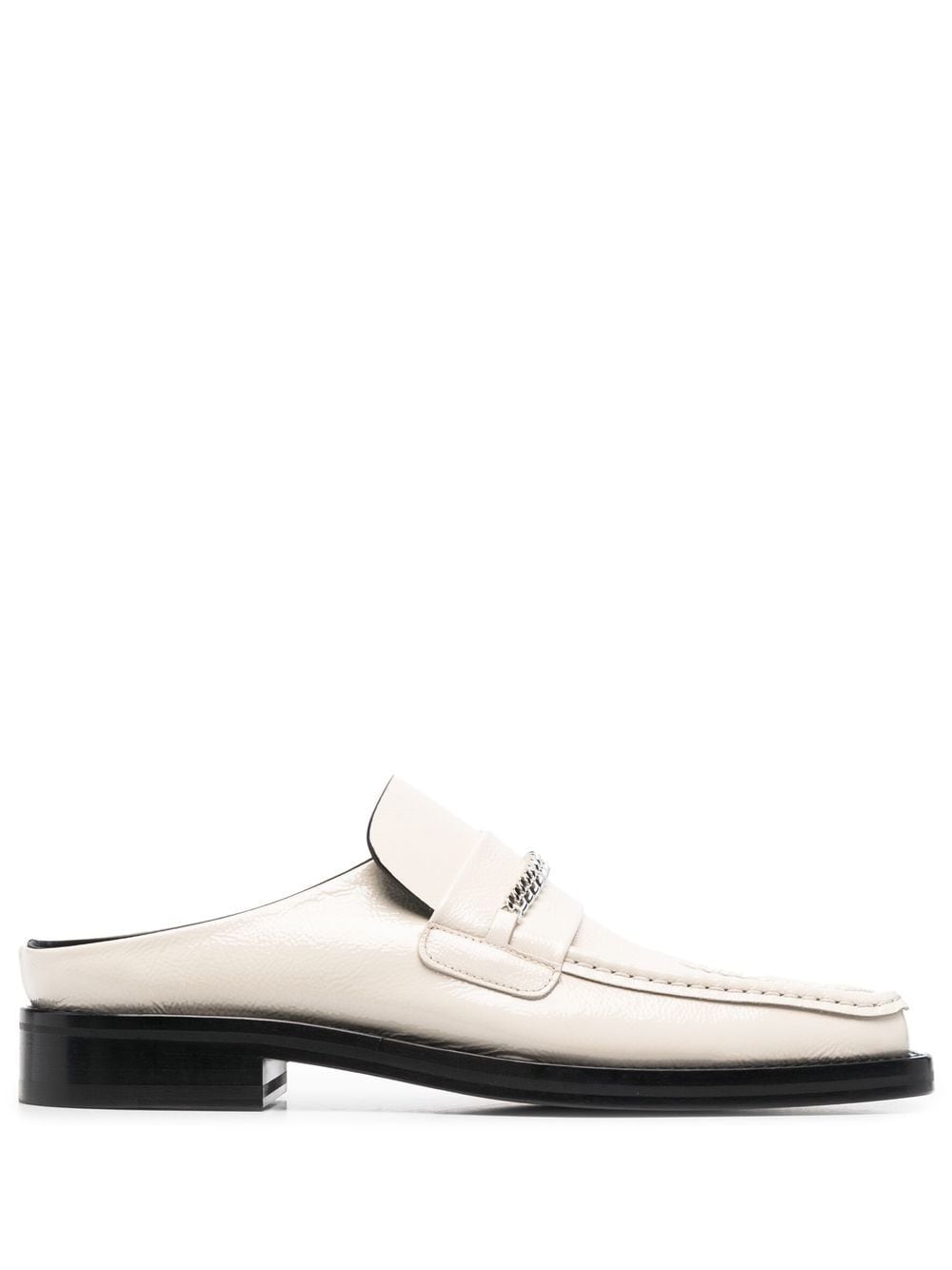 MARTINE ROSE CHAIN-DETAIL MULE LOAFERS