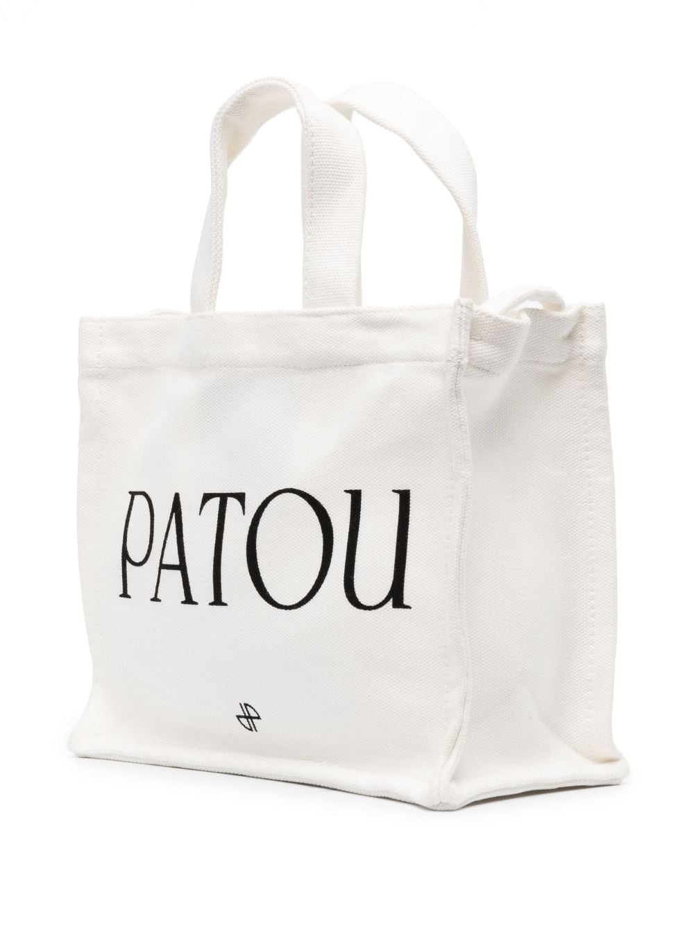 Shop Patou Small  Canvas Tote Bag In White