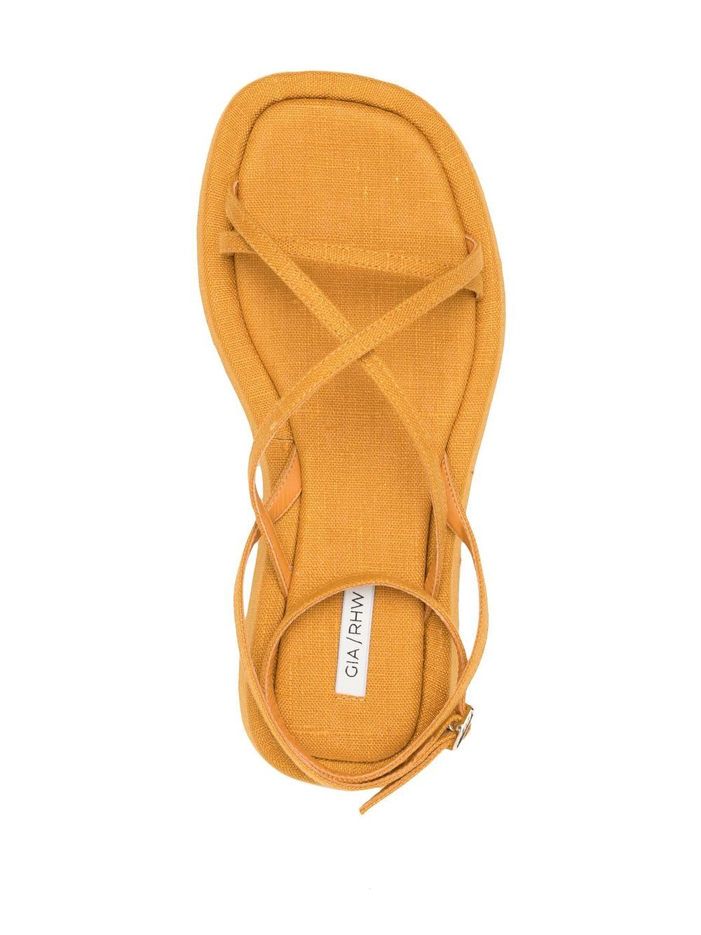 GIABORGHINI Rosie strappy flat sandals Yellow