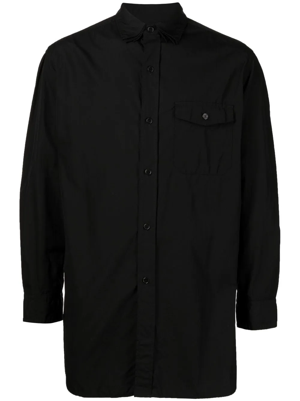 

Yohji Yamamoto camisa U-3 con doble cuello - Negro