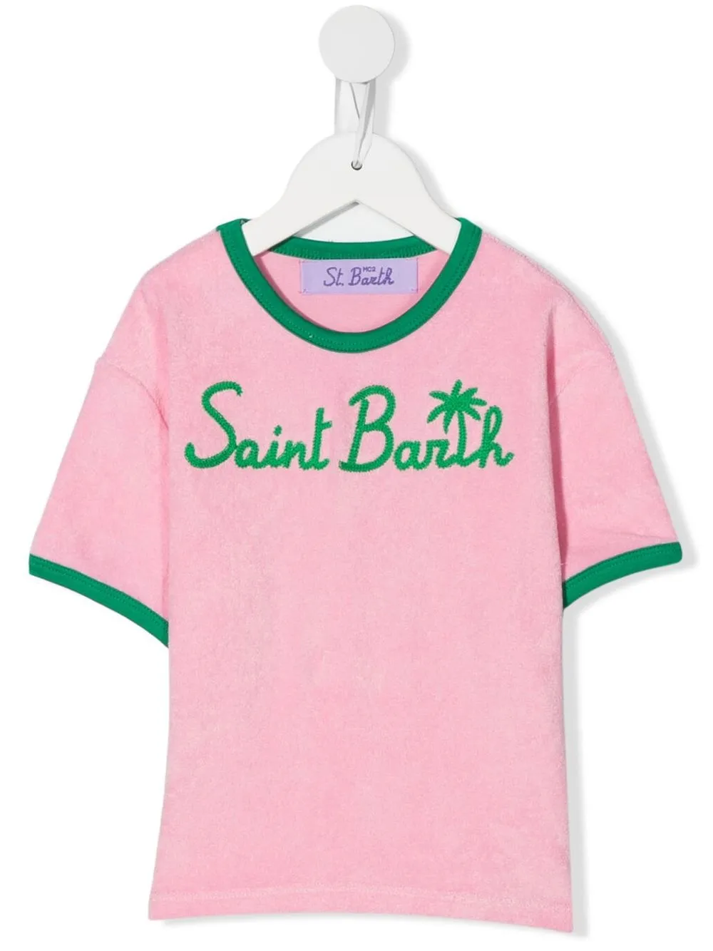 

MC2 Saint Barth Kids playera con logo estampado - Rosado