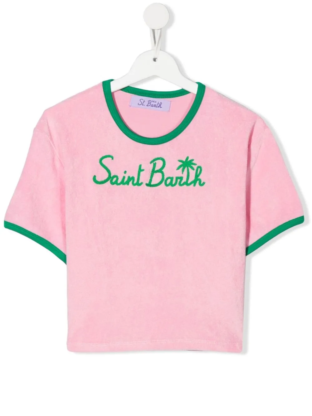 

MC2 Saint Barth Kids playera con logo bordado - Rosado