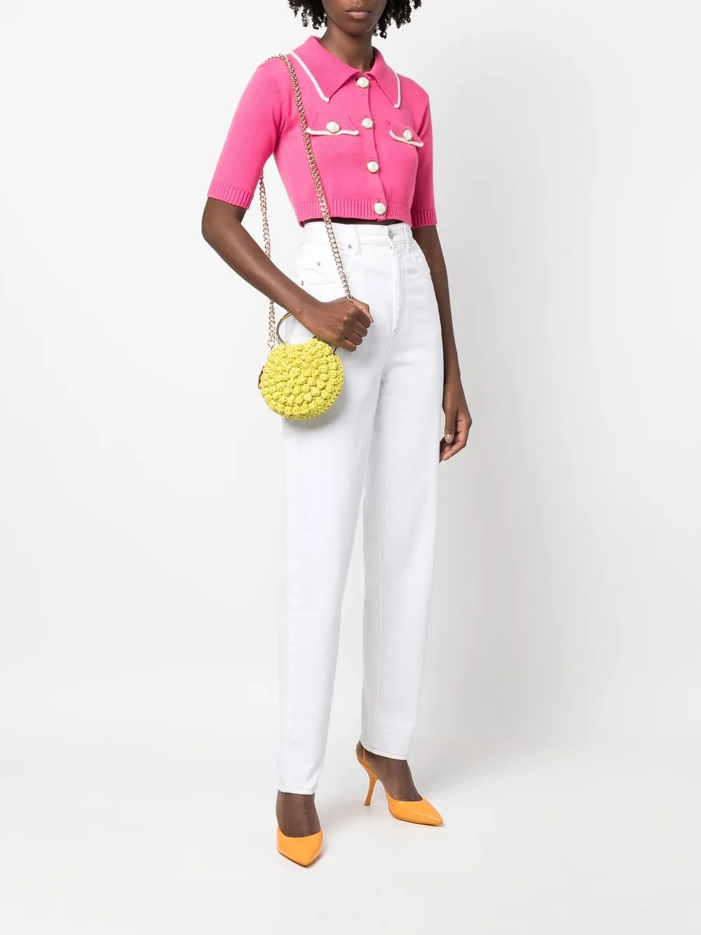 GRETA BOLDINI Cropped vest - Roze