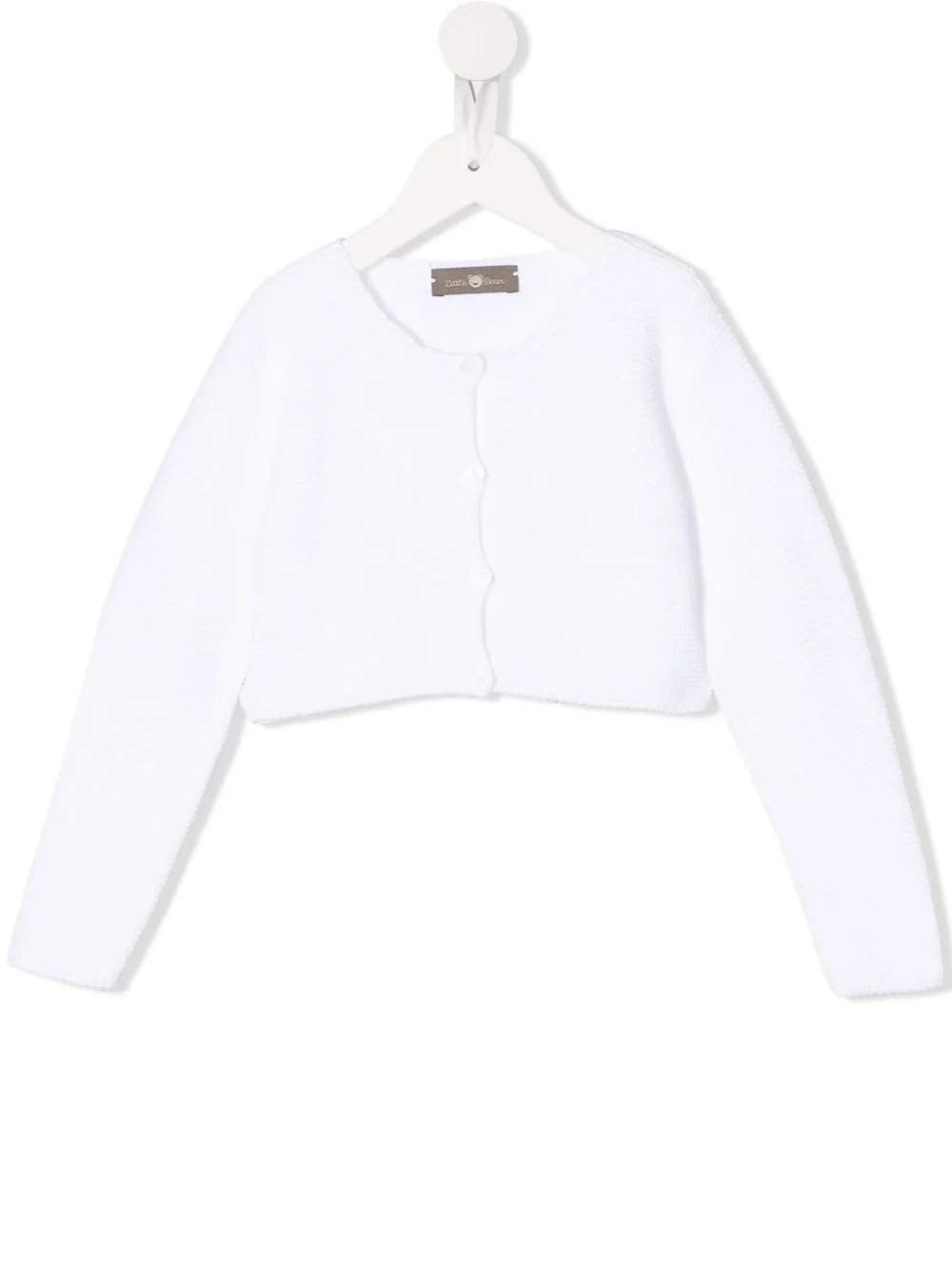 

Little Bear knitted button-up cardigan - White