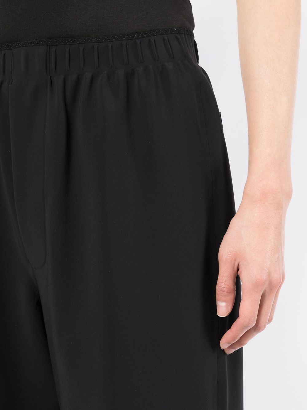 Shop Gr10k Bonded Straight-leg Trousers In Black