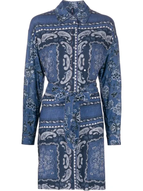 LIU JO paisley-print shirt dress