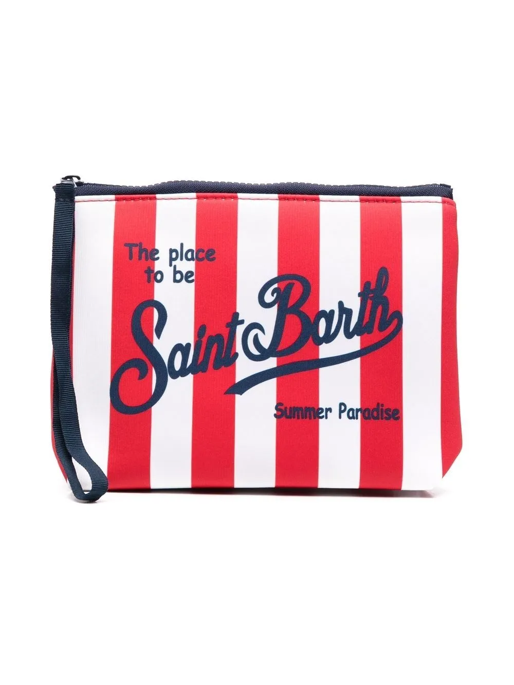 Mc2 Saint Barth Logo-print Beach Bag In Blue