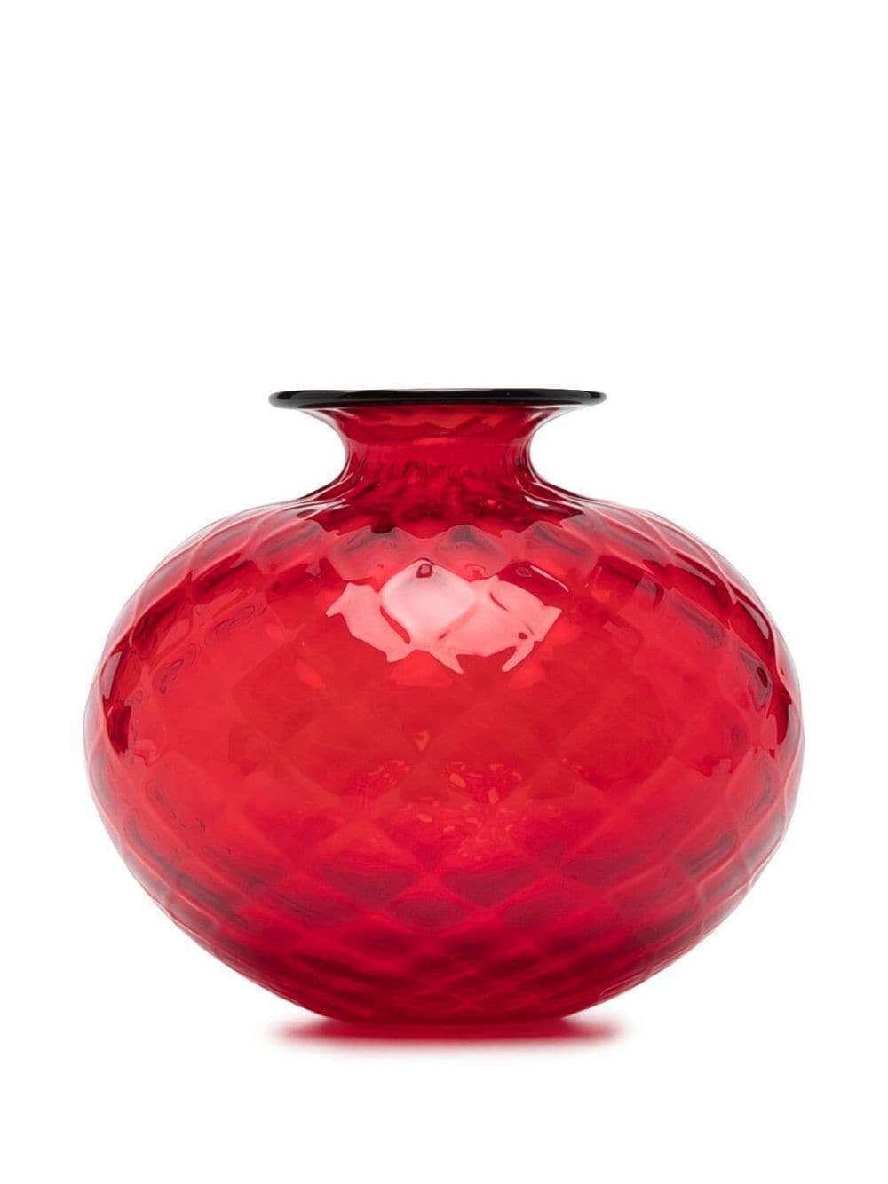 Shop Venini Monofiore Balloton Vase In Rot