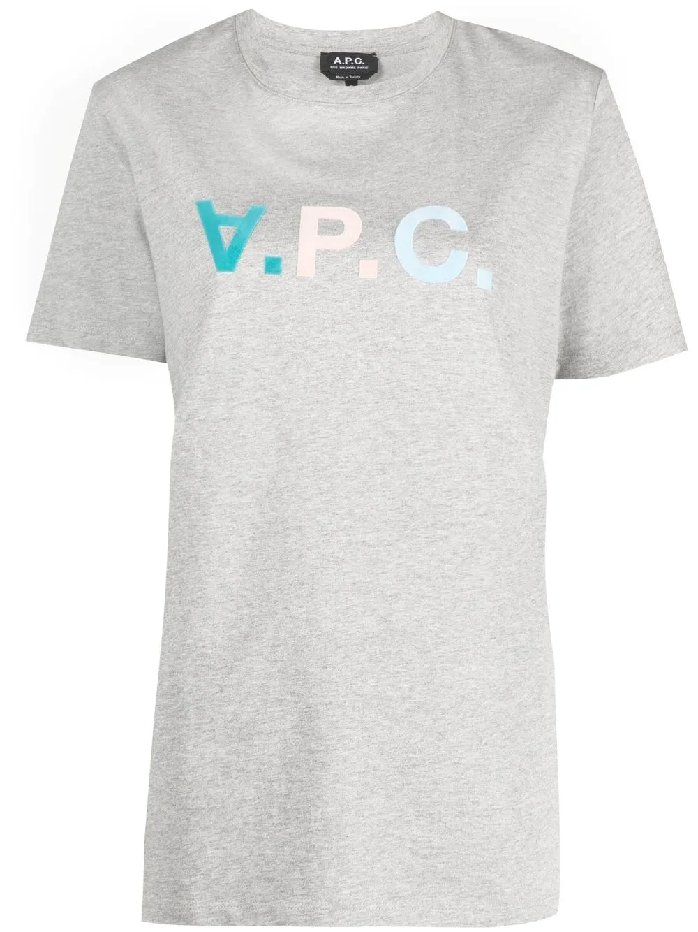 

A.P.C. logo-print detail T-shirt - Grey