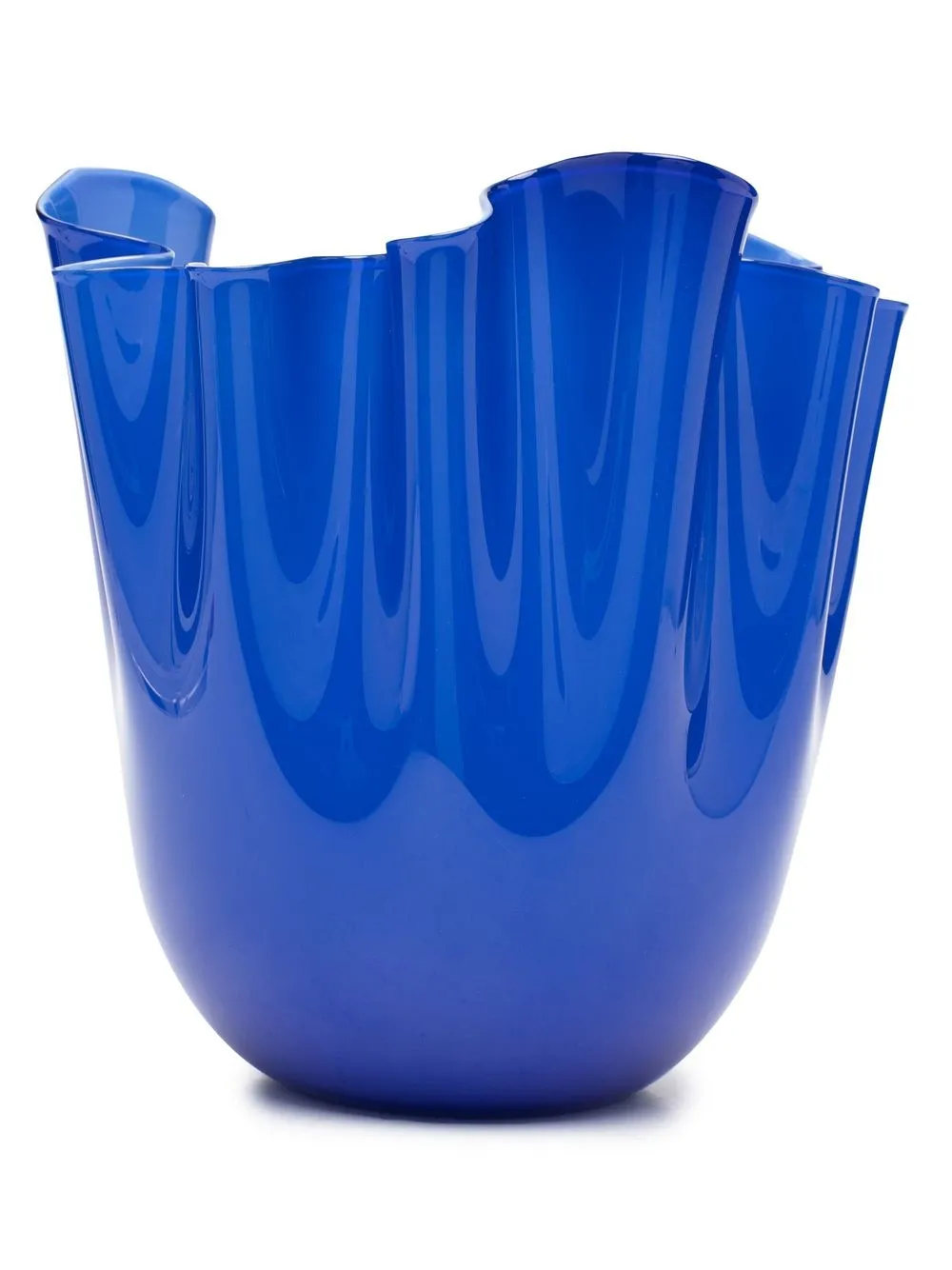 

Venini Fazzoletto textured vase - Blue