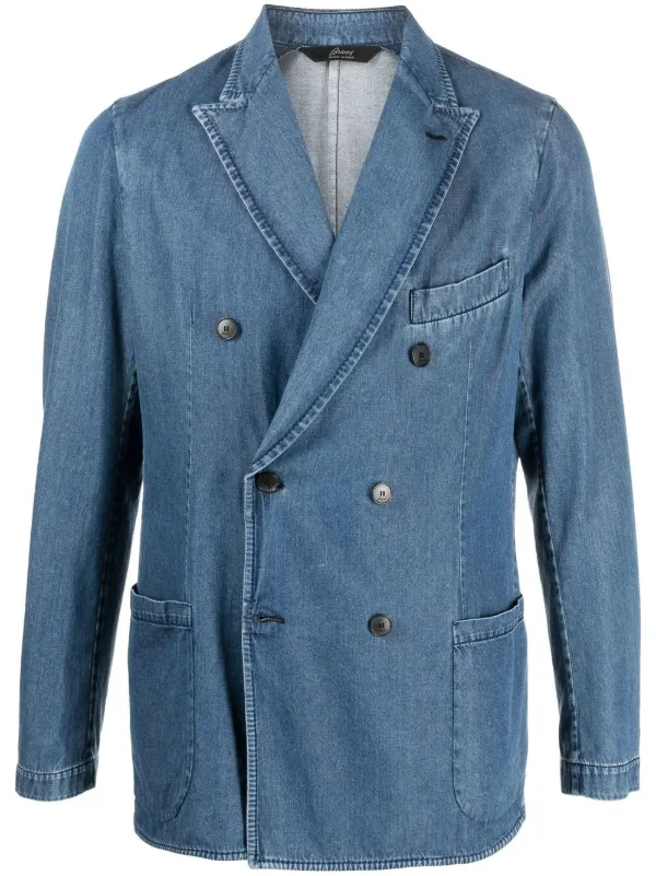 Brioni double-breasted Button Denim 