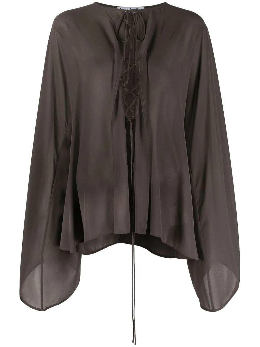 

Acne Studios blusa con agujetas - Gris