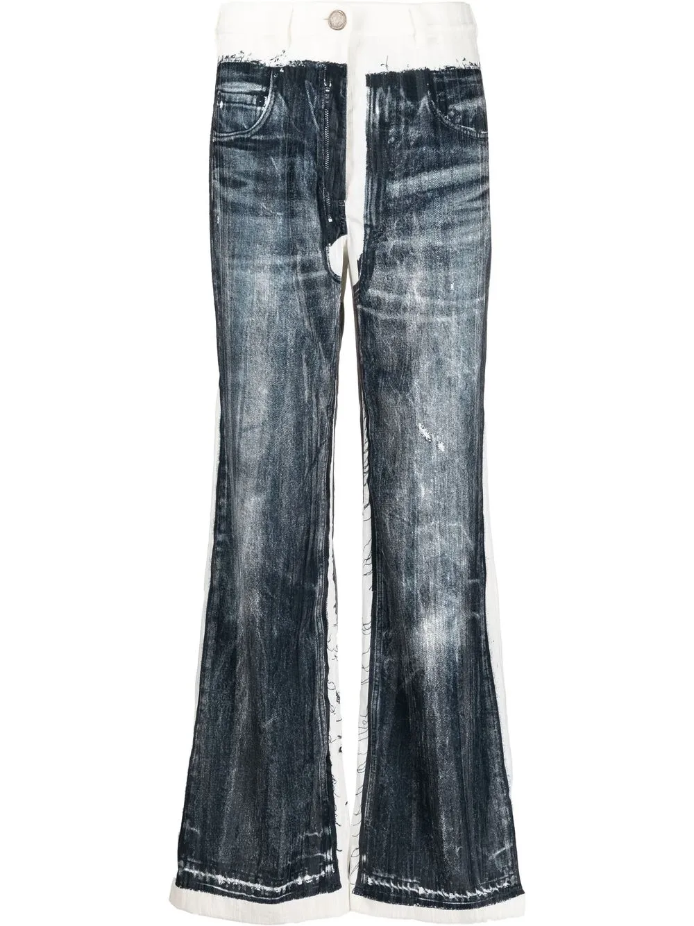 

Acne Studios jeans anchos con motivo - Azul