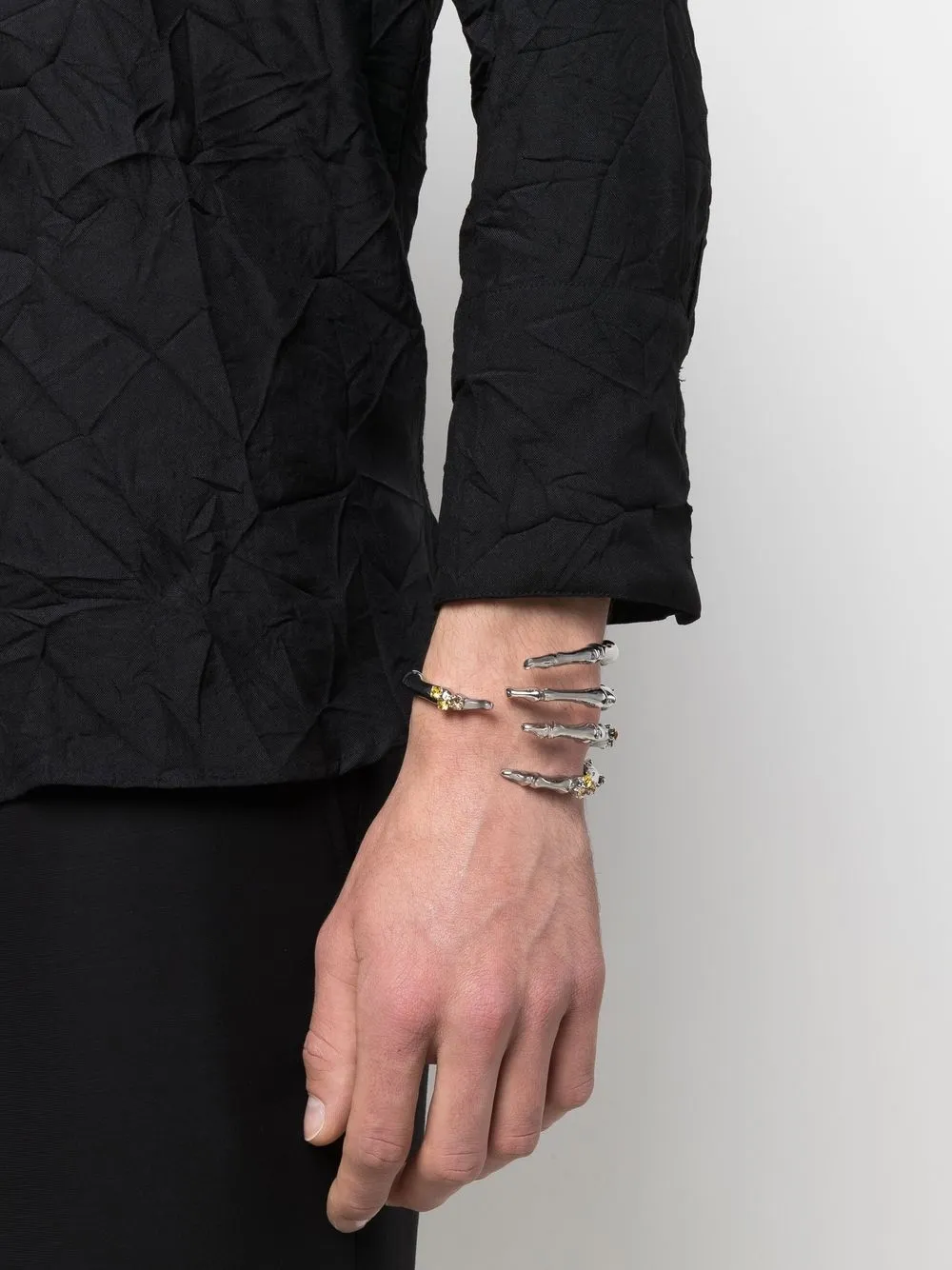 Raf Simons Armband verfraaid met kristallen - Zilver