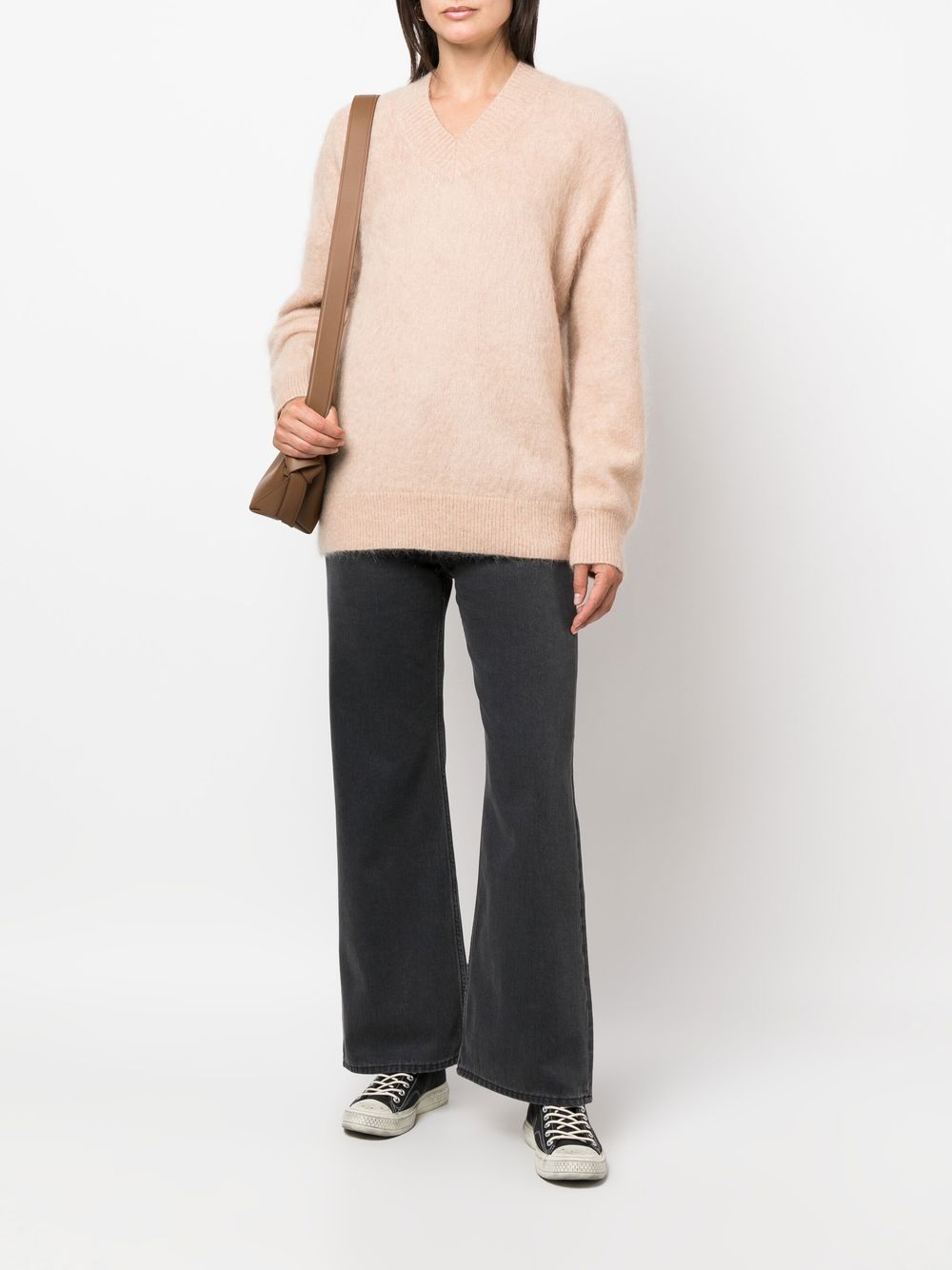 Acne Studios Trui met V-hals - Beige