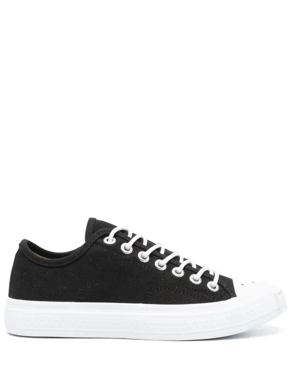 Acne Studios Contrasting Toe-cap Low-top Sneakers in Black