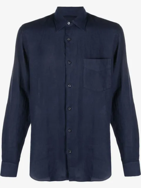 ASPESI camisa con cuello de pico