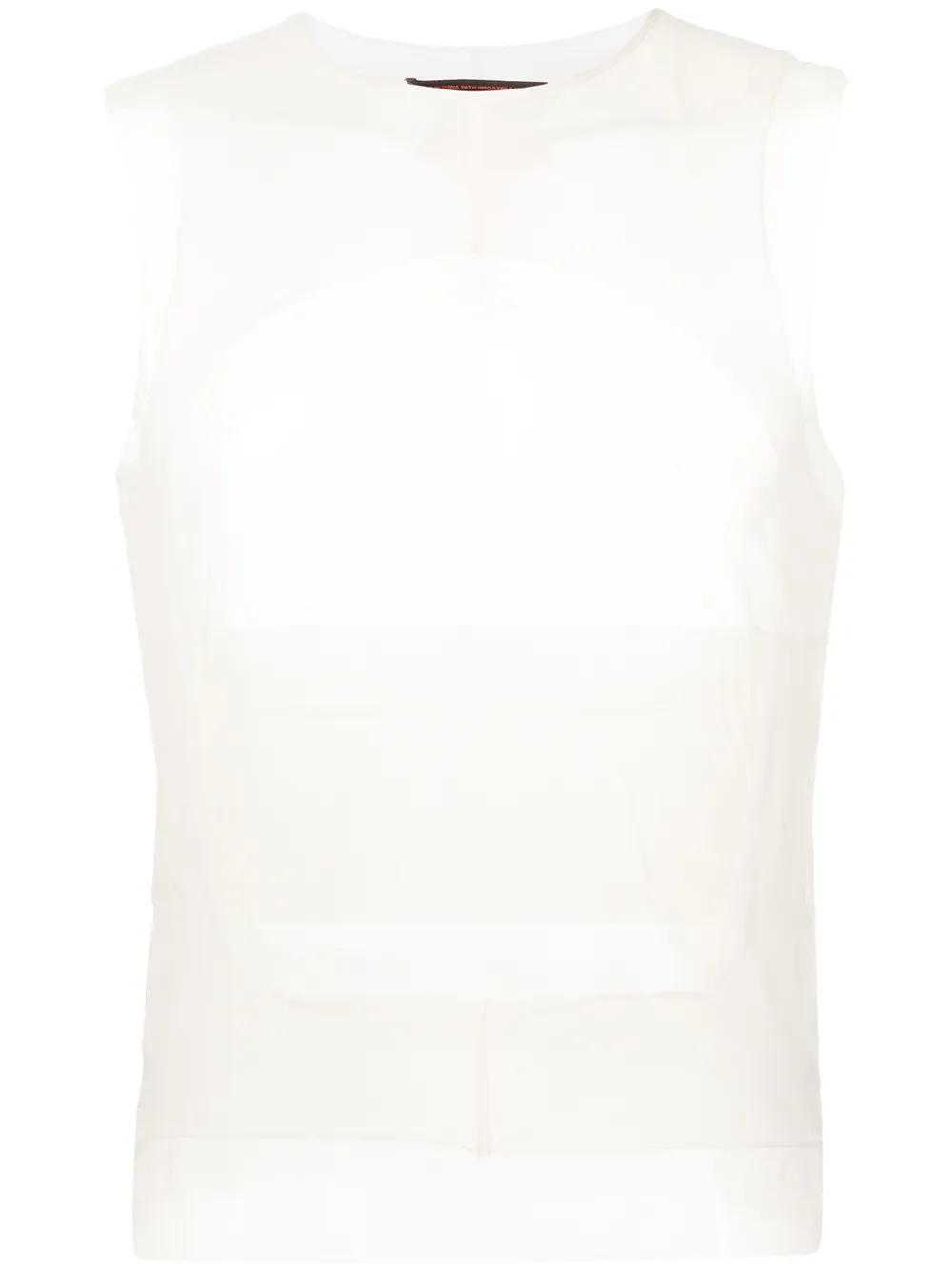 

Eckhaus Latta Combo Vapor sheer tank top - White