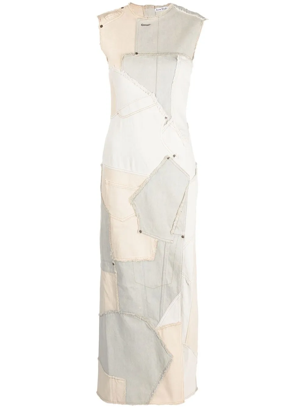 

Acne Studios patchwork denim maxi dress - Neutrals