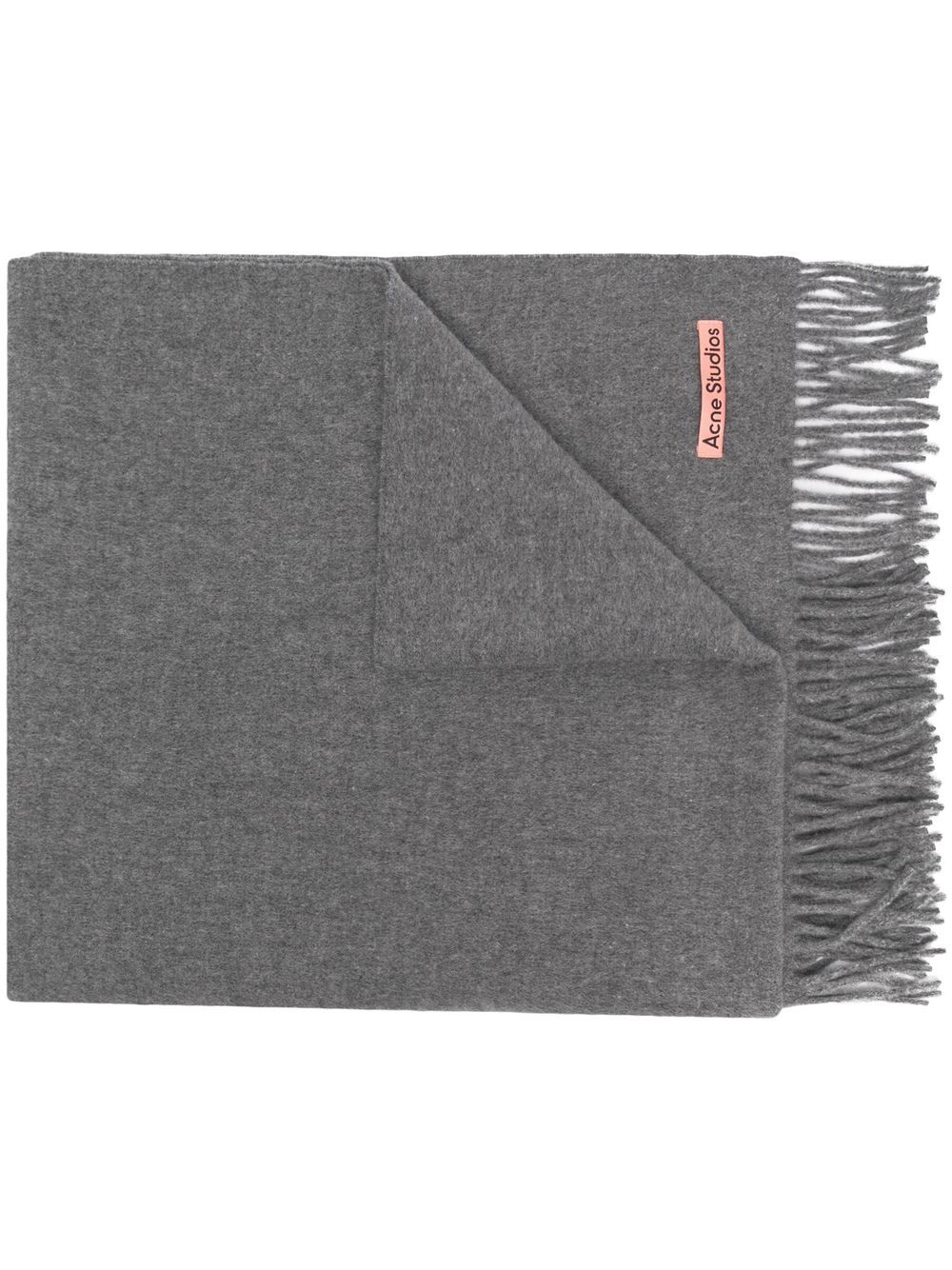 

Acne Studios oversize fringe wool scarf - Grey