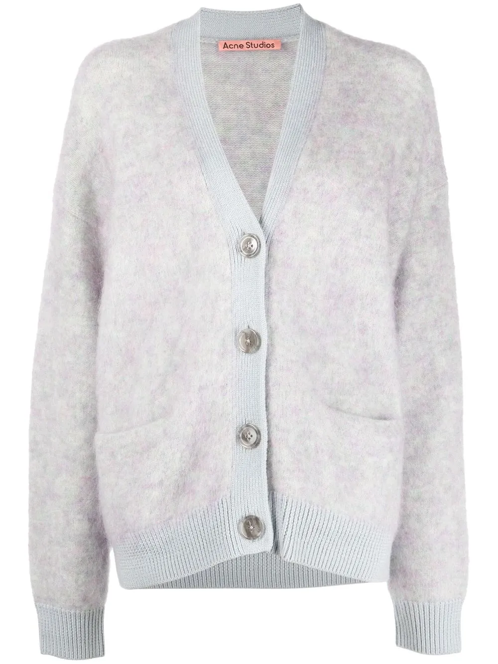 brushed mohair-wool cardigan