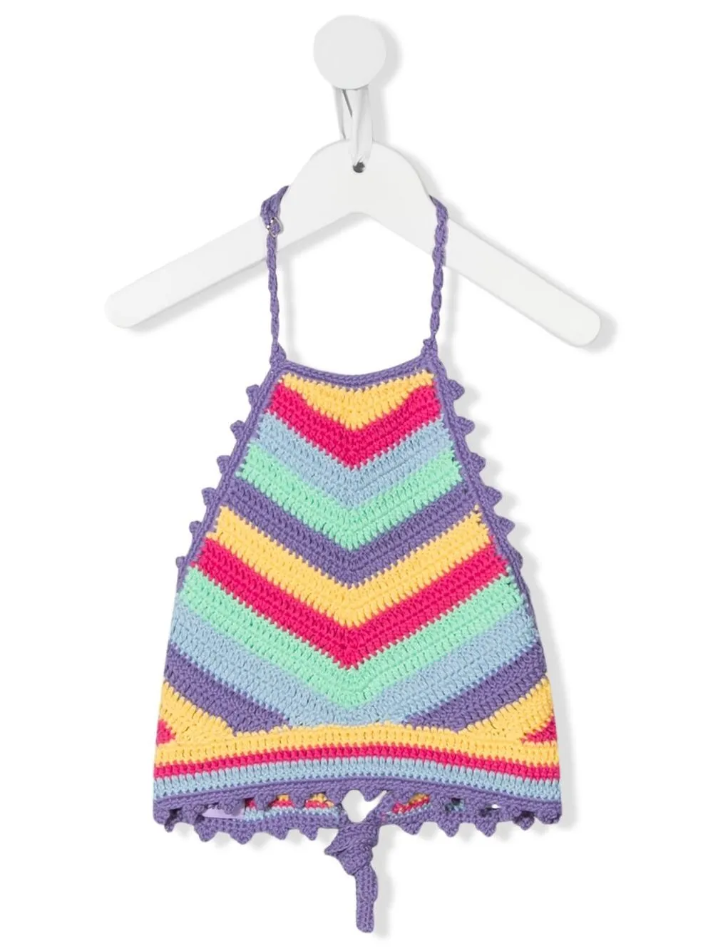 

MC2 Saint Barth Kids diagonal stripe-print top - Purple