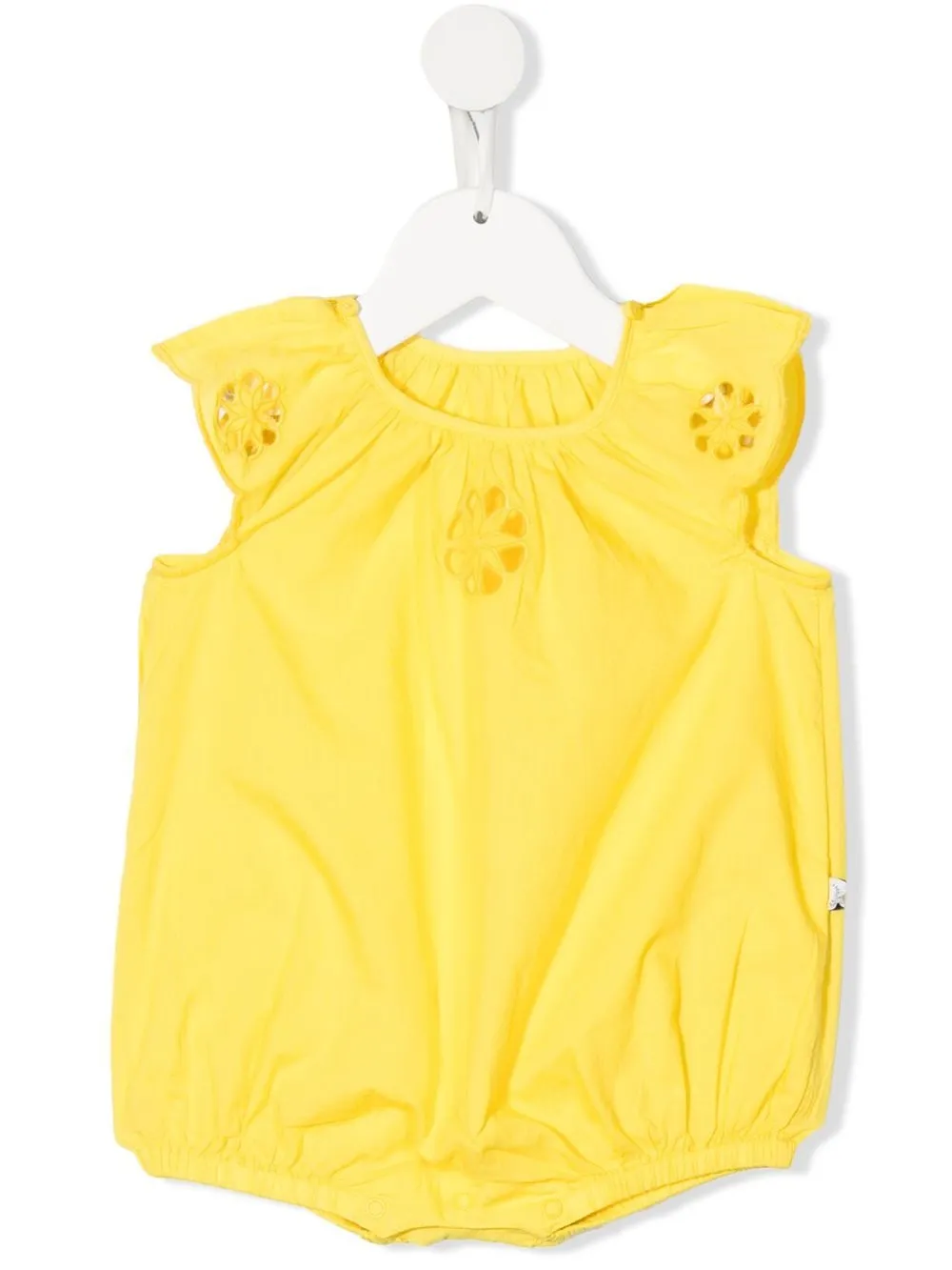 

Stella McCartney Kids romper corto con bordado inglés - Amarillo