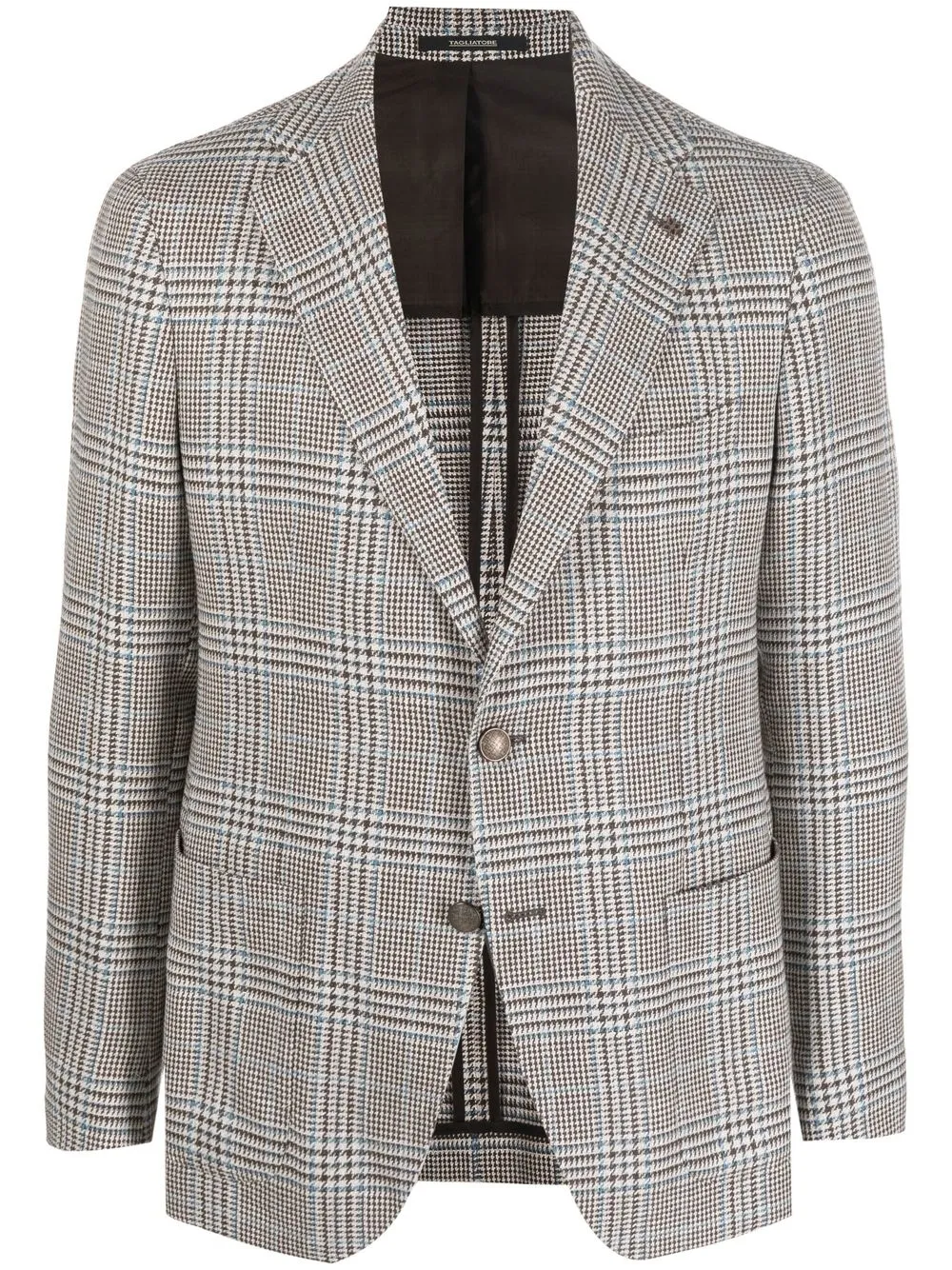 

Tagliatore herringbone button-up blazer - White