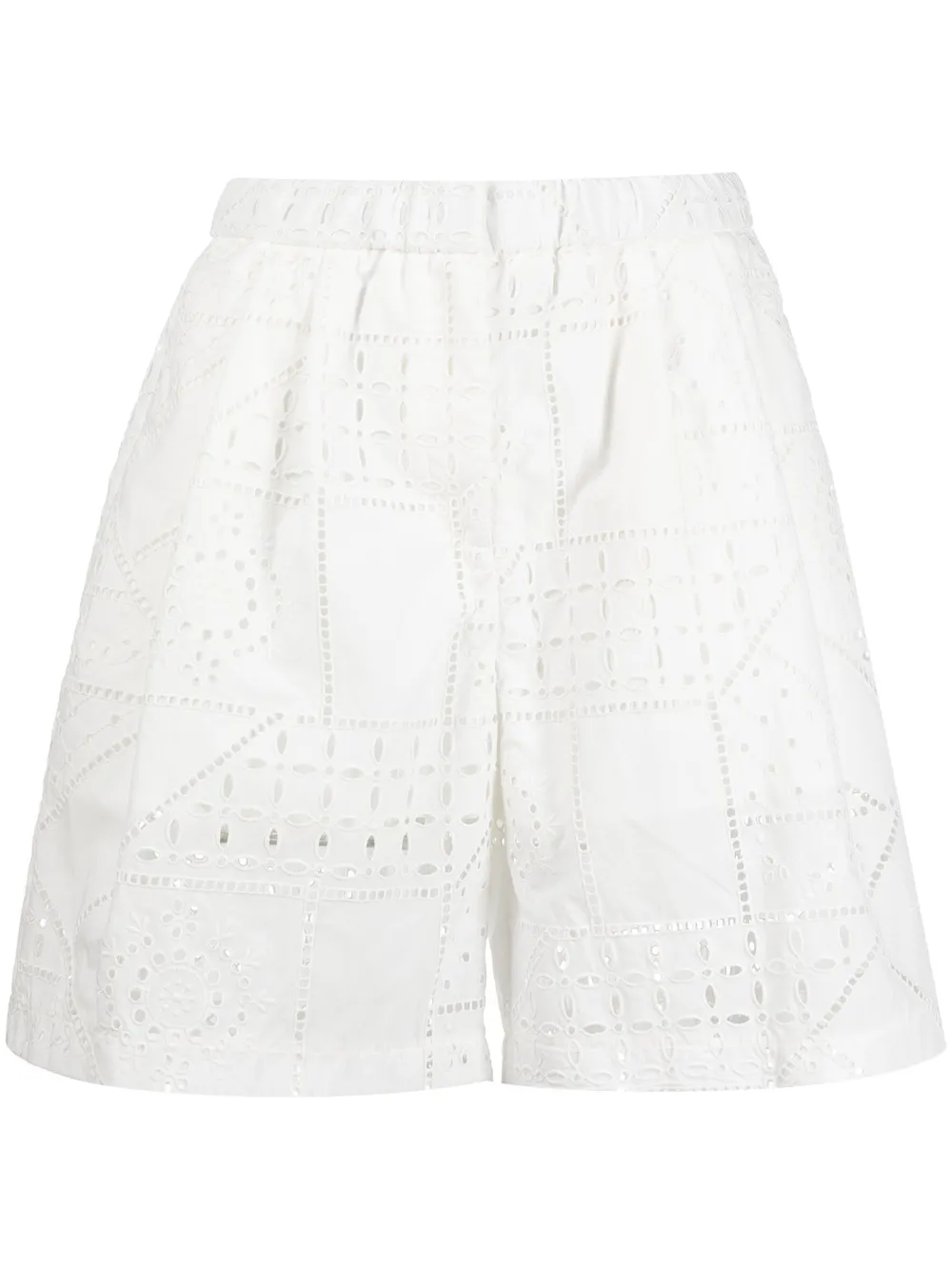 

MSGM shorts con perforaciones - Blanco