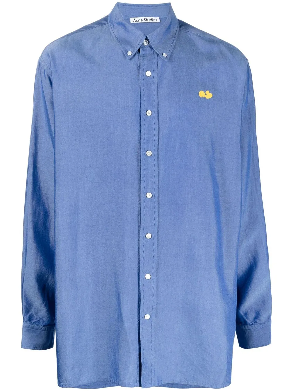 

Acne Studios camisa con logo bordado - Azul