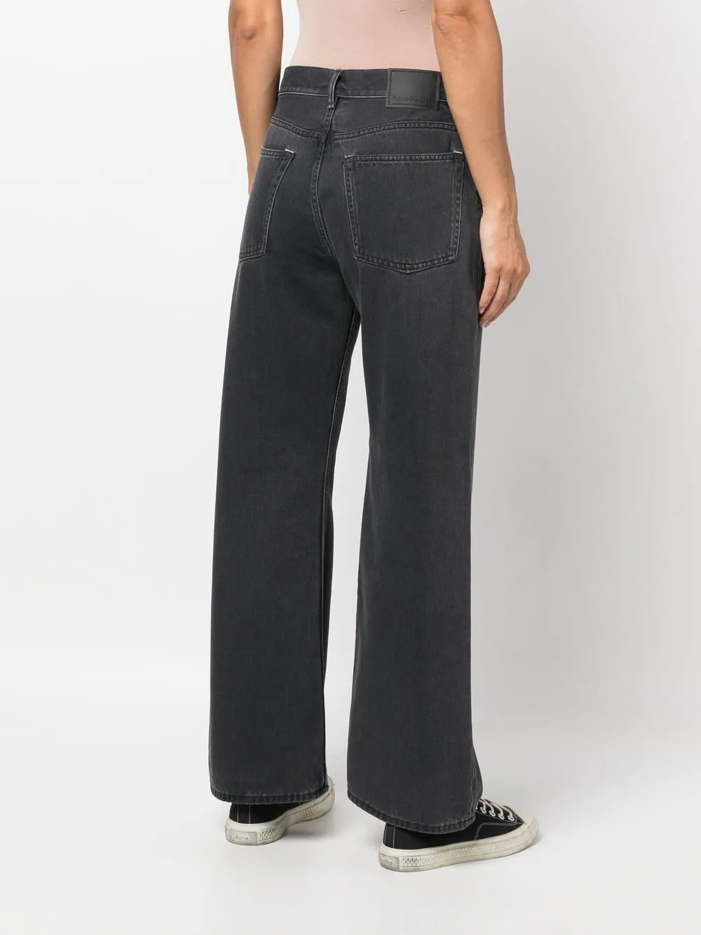 Acne Studios Loose Bootcut Jeans In Grey | ModeSens