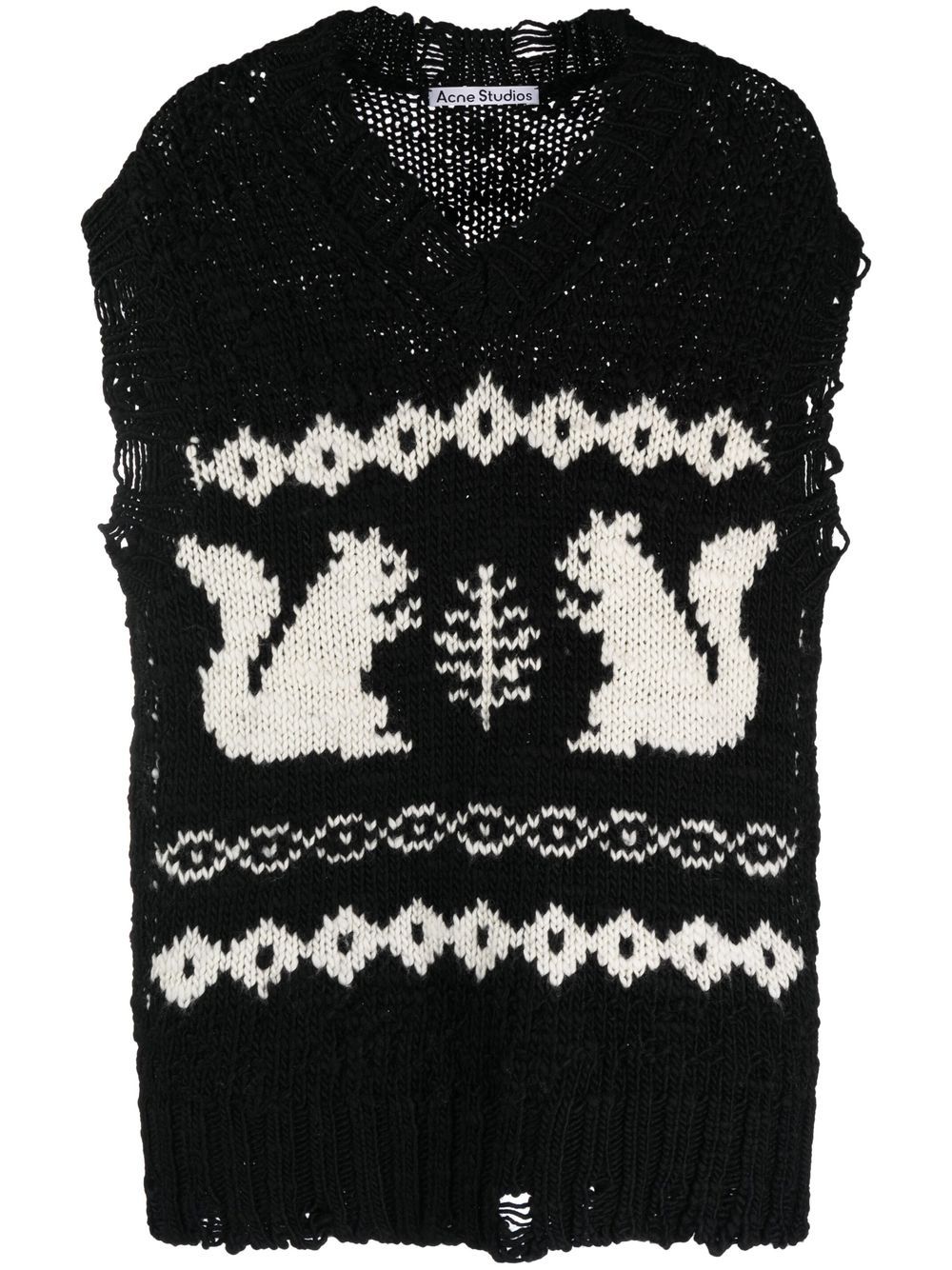 monogram-motif knitted jacket - Acne Studios Printed Hoodie 'Black' -  RvceShops - BI0182