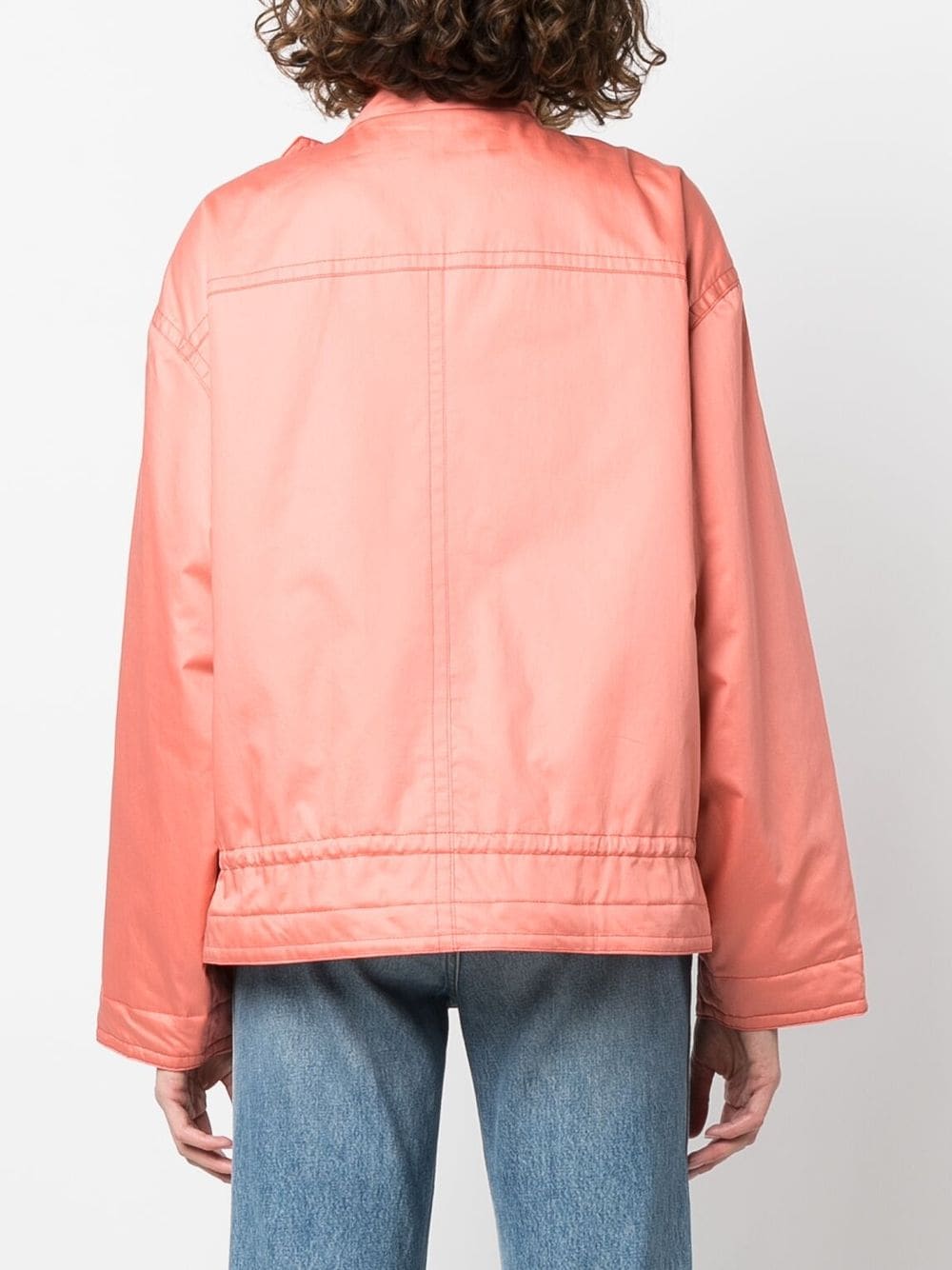 Shop Isabel Marant Double-breasted Press-stud Jacket In Orange