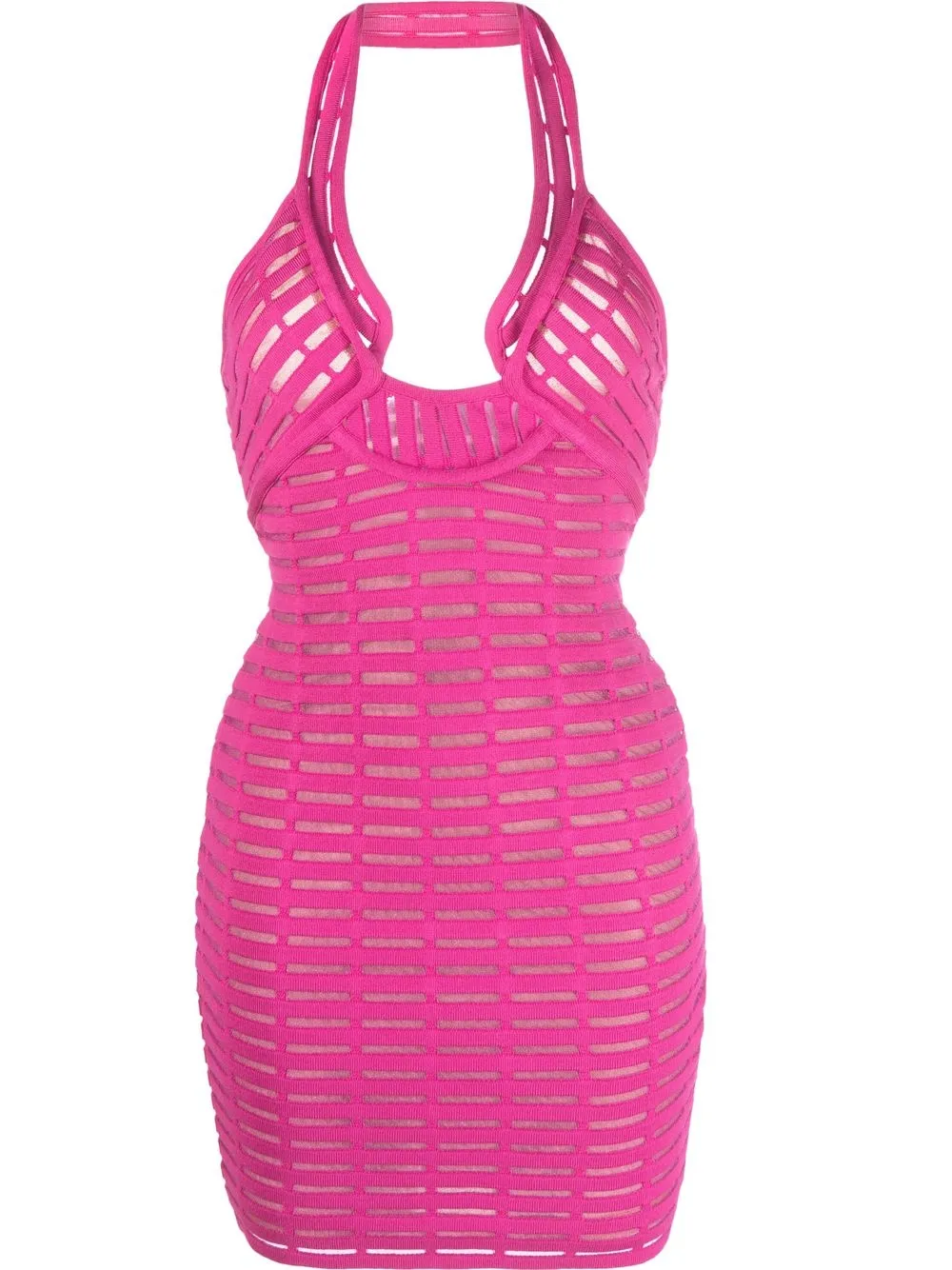 

Genny vestido corto con cuello halter - Rosado