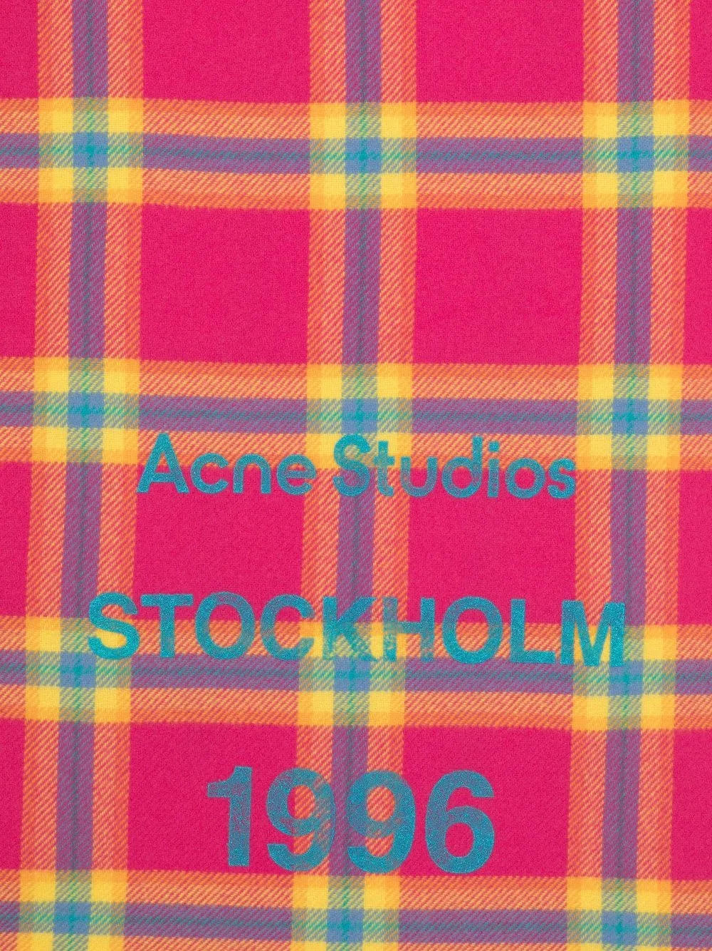 Acne Studios Geruite sjaal - Roze