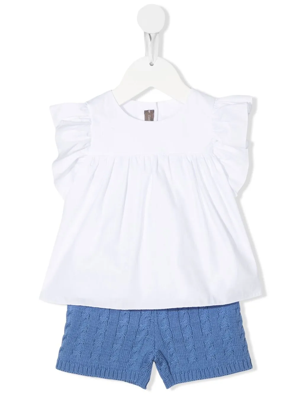 

Little Bear set de shorts y blusa con volantes - Blanco