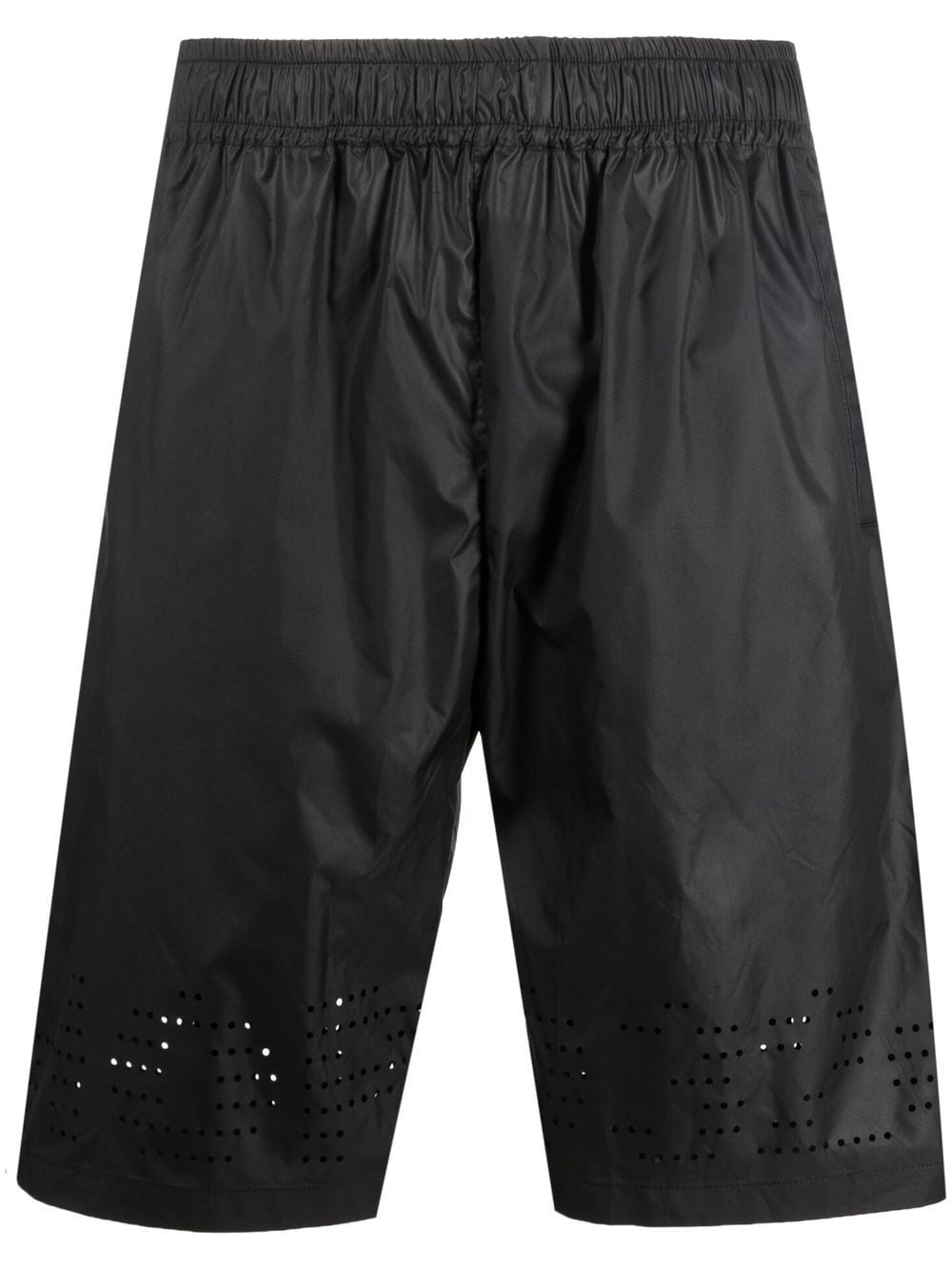 perforated-detail slip-on track shorts