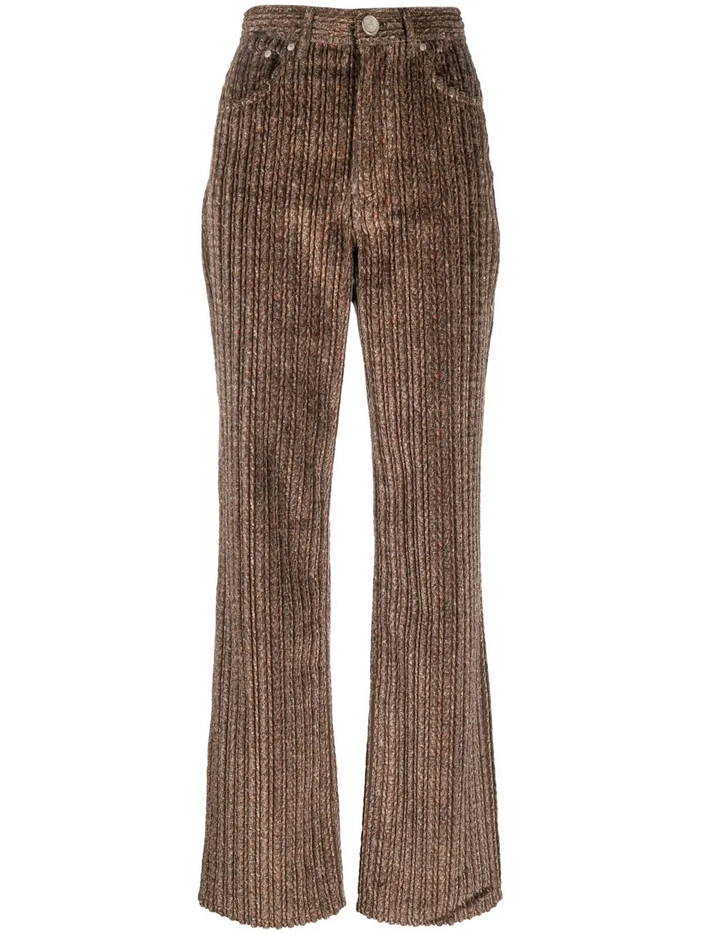 

Acne Studios pantalones de pana con tiro alto - Marrón