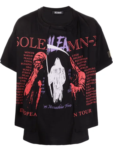 Raf Simons graphic-print layered T-shirt